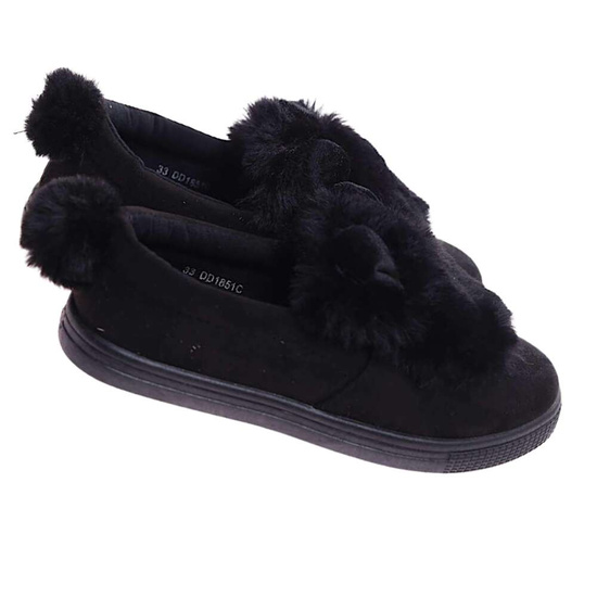 Czarne dziewczęce tenisówki /E6-3 15714 T04/