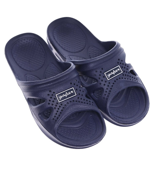 Klapki męskie na basen wodoodporne granatowe /E2-1 11703 T195/