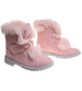 Zimowe różowe dziewczęce botki na rzepy /G6-2 18345 T295/