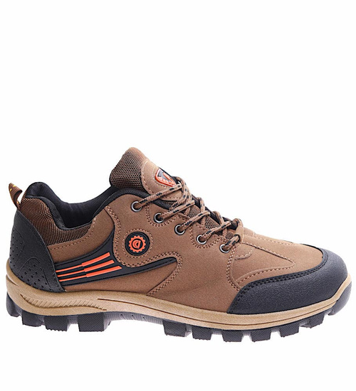 Sznurowane brązowe buty trekkingowe /G5-1 16979 T379/