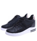 Czarne trampki sneakersy na koturnie /D6-2 13963 G312/