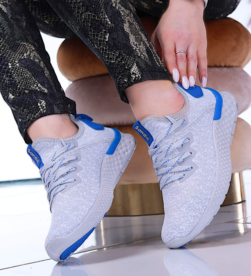 Wsuwane lekkie buty sportowe Sandic szare /G1-3 14236 t293/