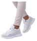 Białe skórzane damskie buty sportowe /G7-3 13603 N197/