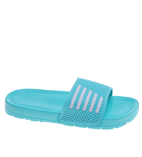 Klapki damskie na basen wodoodporne zielone ażurowe /D3-1 18640 T187/