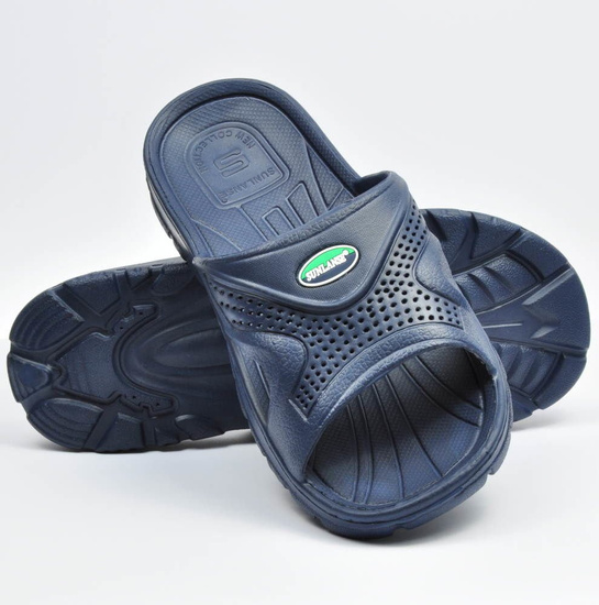 Basenowe klapki męskie GRANATOWE /D5-1 2868 T193/