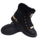 Czarne zimowe trampki z kożuszkiem /E4-2 18429 T411/