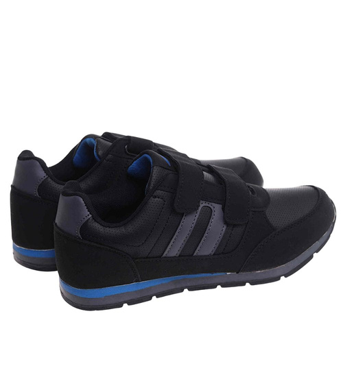 Czarne chłopięce buty sportowe na rzepy /F6-1 18115 T430/