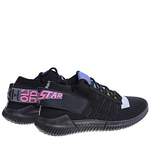 Wsuwane elastyczne czarne buty sportowe /G8-3 16101 T230/