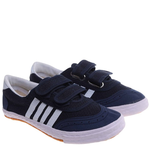 Granatowe trampki halówki na rzepy /D7-1+H2 18083 T186/