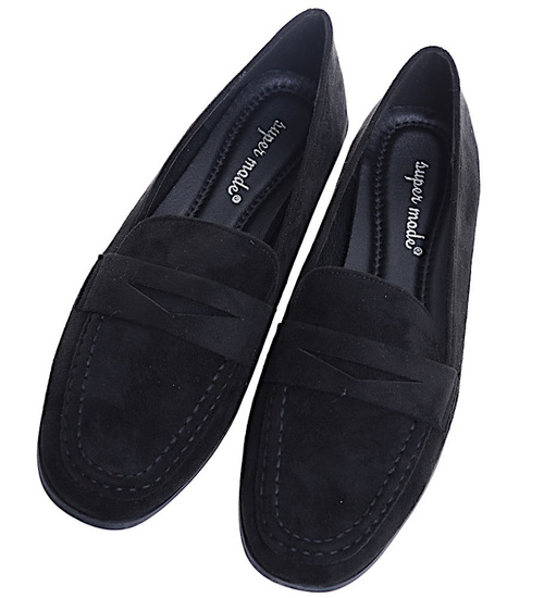 Czarne wiosenne baleriny lordsy /A1-3 15466 T189/