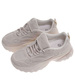 Damskie buty sportowe beżowe na platformie /A5-2 18656 S242/