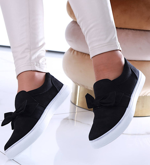 Wsuwane czarne trampki slip on /C1-2 13639 S171/