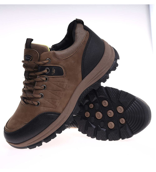 Grubo ocieplone wiązane buty trekkingowe /b4-3 18450 T585/