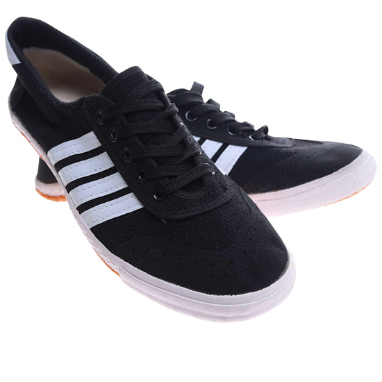 Czarne materiałowe trampki halówki chłopięce wiązane /D5-1 17650 T137/