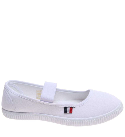 Białe wsuwane tenisówki damskie czeszki /D2-3 18794 T282/