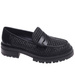 Czarne półbuty loafersy damskie /B6-3 18236 W142/