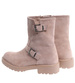 Zimowe botki saszki z ociepleniem beżowe /D1-3 18523 T387/