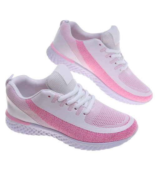 Wygodne sznurowane buty sportowe damskie /D2-2 18652 T255/