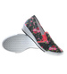 Dziewczęce niskie trampki w kwiatki czarne /B1-3 7634 S098/