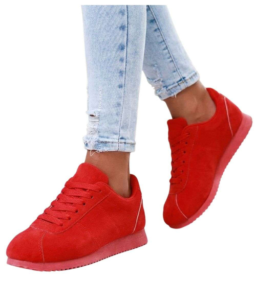 Damskie buty sportowe sznurowane sneakersy /B3-2 16645 T039/