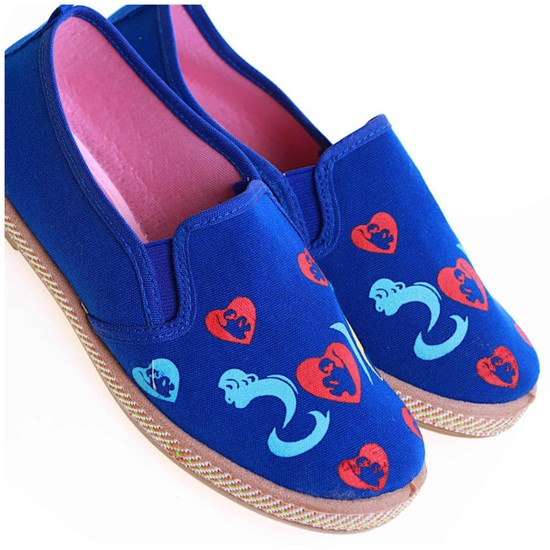 Wsuwane niebieskie tenisówki dziewczęce /E5-1 7834 S095/