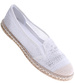 Białe koronkowe balerinki espadryle /D3-3 16151 T2/