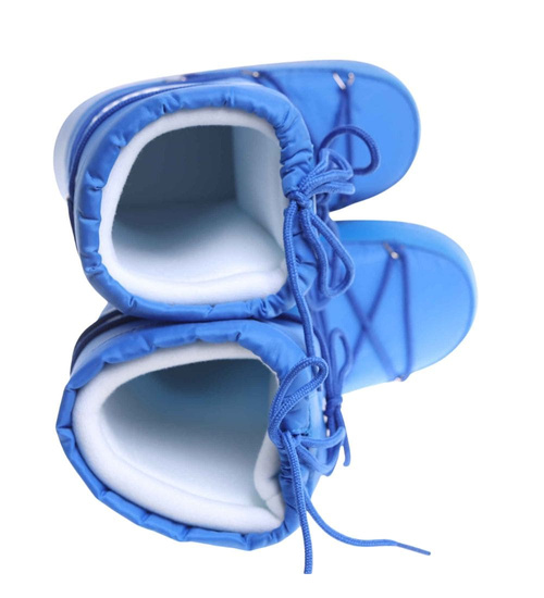 Niebieskie wysokie kozaki śniegowce damskie /D7-1 18593 T235/