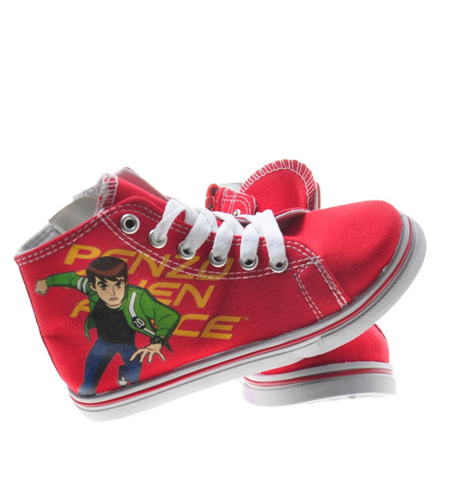 Wysokie wiosenne trampki chłopięce czerwone /A2-1 7550 S097/