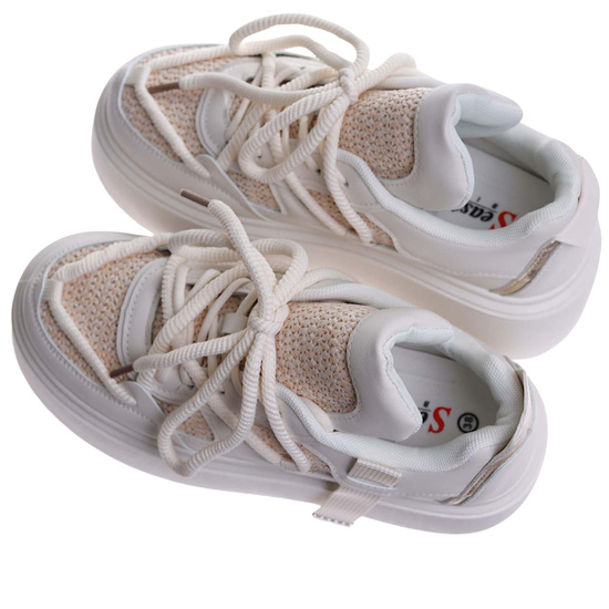 Beżowe trampki na platformie Seastar /G7-1 17345 S587/