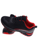 Sznurowane męskie czarno czerwone buty sportowe /F6-3 18094 T286/