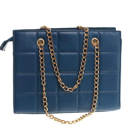 Morska torebka kuferek z łańcuszkiem i paskiem /H2 K27 TB675 G195/