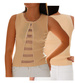 Beżowa koszulka damska bezrękawnik /H2 K42 ub975 S)0/