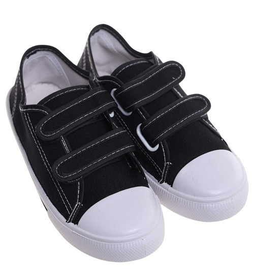 Czarne tenisówki dla chłopca na rzepy /F8-1 18099 T189/