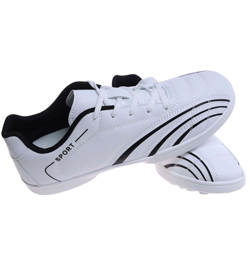 Białe trampki halówki męskie /E2-2 18151 T381/