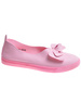 Różowe wkładane trampki slip on z kokardą /B6-2 10833 S190/