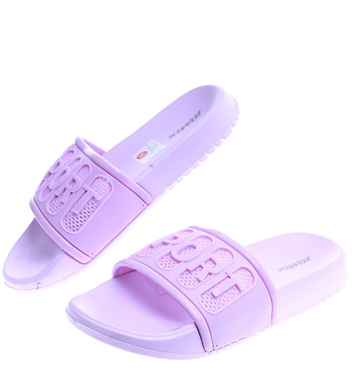 Fioletowe damskie klapki na basen /A6-1 13840 S194/