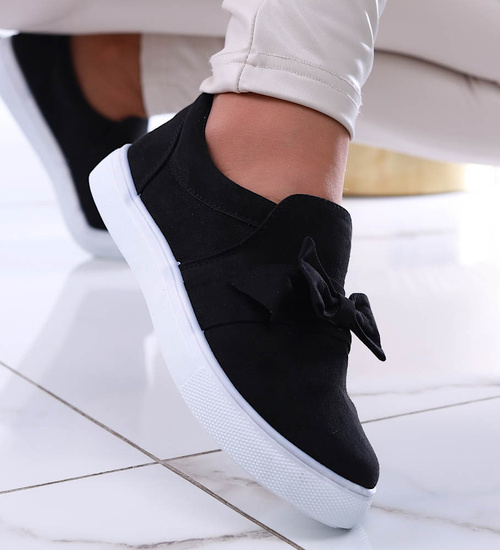 Wsuwane czarne trampki slip on /C1-2 13639 S171/