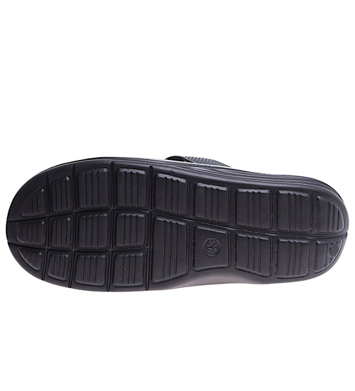 Plażowe wodoodporne czarne klapki męskie /A2-1 16533 T125/