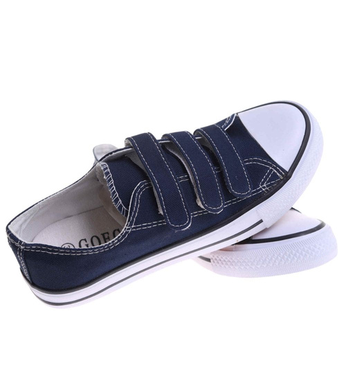 Trampki damskie granatowe na rzepy /F1-2 17786 GF287/