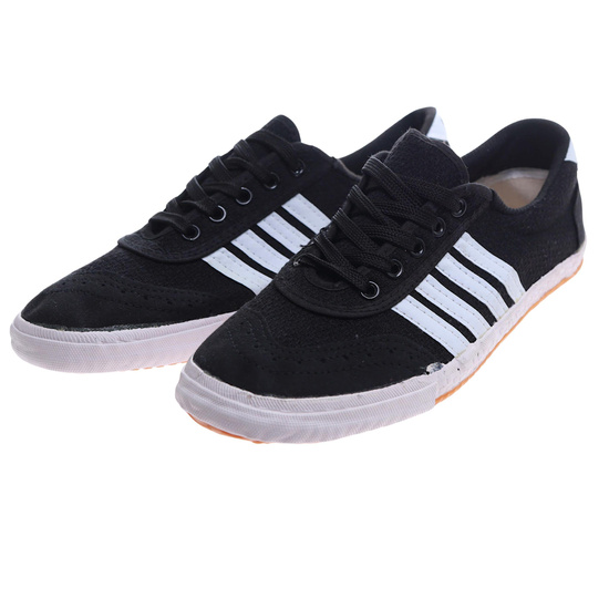 Czarne materiałowe trampki halówki męskie sznurowane /E6-1 17459  T139/