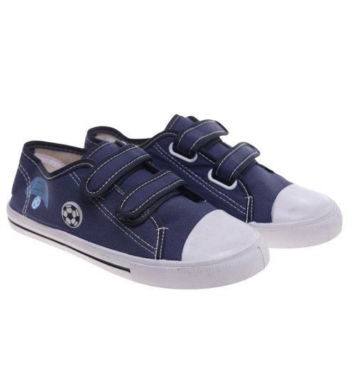 Chłopięce granatowe tenisówki na rzepy ost516