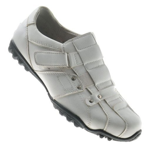 Chłopięce półbuty z rzepami Białe /D4-3 8245 S098/