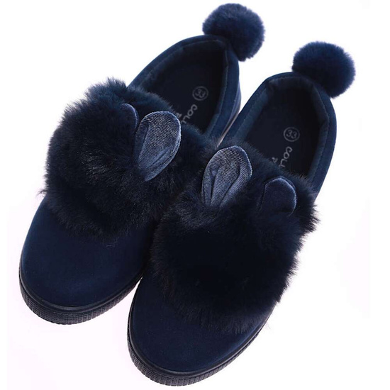 Granatowe dziewczęce tenisówki /E5-3 15768 T4/