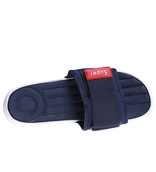 Basenowe klapki męskie granatowe /A9-1 16087 G098/