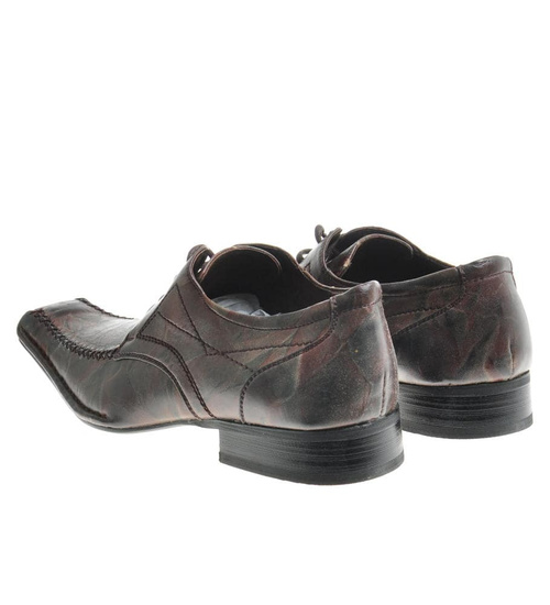 Półbuty męskie pantofle BRĄZOWE/ B2-3 9780 S097/