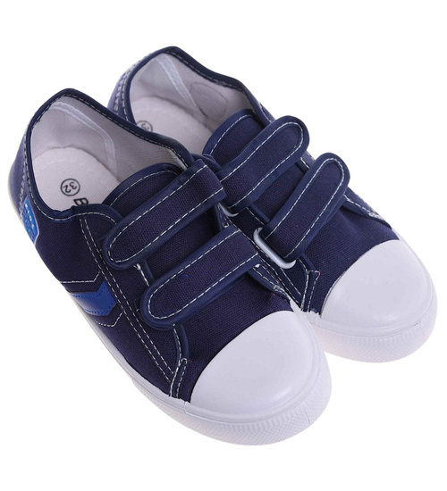 Chłopięce granatowe tenisówki na rzepy /C7-2 18037 T186/