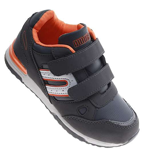 Szare chłopięce buty sportowe sneakersy /D6-1 16825 T380/