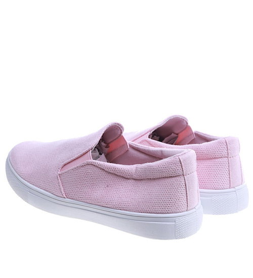 Wsuwane różowe trampki slip on /G8-2 13607 S171/
