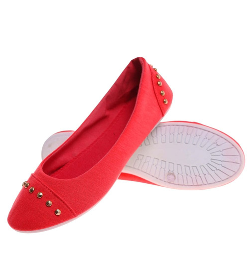 Materiałowe różowe balerinki jak tenisówki /D7-1 14389 T046/