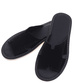 Skórzane domowe klapki kapcie czarne /A3-1 18695 S194/